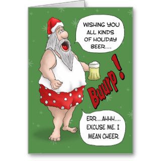 Funny Christmas Cards Santa Relaxed