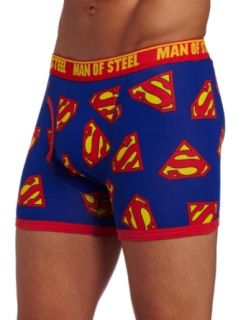 Briefly Stated Men's Superman Boxer Brief, Blue, X Large Clothing