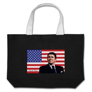 Ronald Reagan & U.S. Flag Canvas Bag