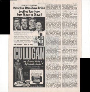 Palmolive After Shave Lotion Culligan Water Service 1953 Vintage Advertisement  Prints  