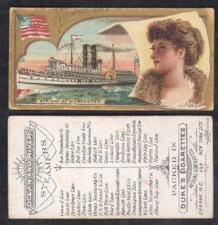 1887 Duke N83 Ocean and River Steamers (Non Sports) Card# 20 norwich line VGX Condition Toys & Games