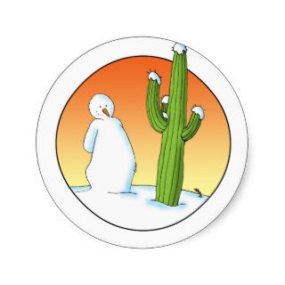 Arizona Snowman Sticker