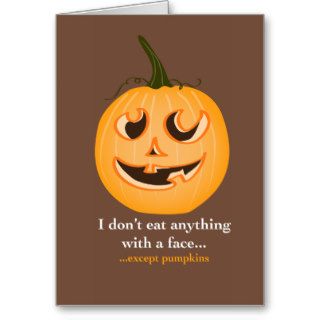 Pumpkin Face   Greeting Card/Party invitation