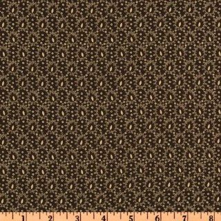 44'' Wide The Bancroft Collection Abstract Leaves Brown/Cream Fabric By The Yard