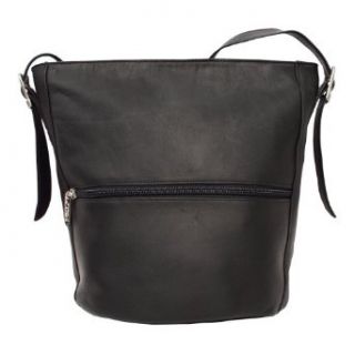 Piel Leather Bucket Bag, Black, One Size Clothing