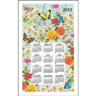 Butterfly Garden Linen Kitchen Towel Calendar 2013  Wall Calendars 