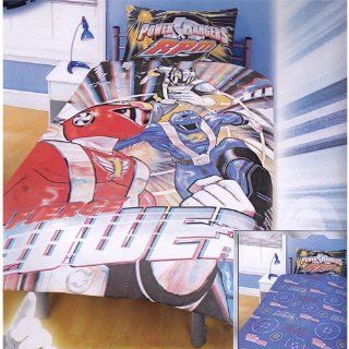 Childrens/Kids Power Rangers RPM Print Reversible Bedding Sheets Set (Twin Bed) (Blue)   Childrens Bedding Collections