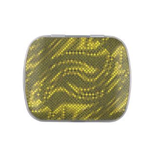 Gold Swirl Sequin Effect Jelly Belly Tin
