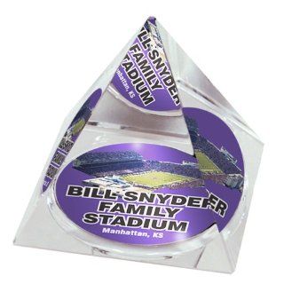 NCAA Kansas University State Wildcats Bill Snyder stadium in 2" Crystal Pyramid with Colored Windowed Gift Box  Sports Related Merchandise  Sports & Outdoors