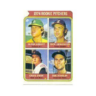 1974 Topps #602 Rookie Pitchers/Glen Abbott RC/Rick Henninger RC/Craig Swan RC/Dan Vossler RC Sports Collectibles