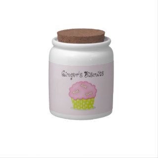 Pink cupcake with bone biscuits dog treat Jars Candy Jar