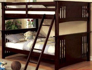 Imports Direct CM BK603 Mission Full Over Full Walnut Bunk Beds New Wood  