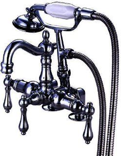Kingston Brass Wall Mount Clawfoot Tub Filler with Hand Shower Beauty