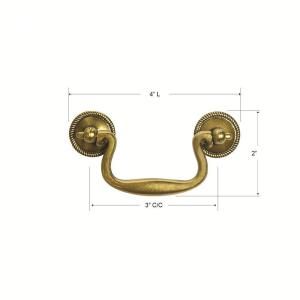 Hickory Hardware Manor House 3 in. Lancaster Hand Polished Bail Pull P8049 LP