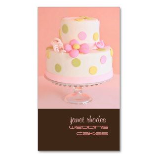 Pretty in Pink wedding cake Business Card Template
