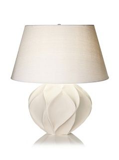 Lighting AccentsBisque Lotus Ceramic Table Lamp, Taupe  