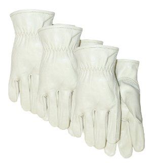 MidWest Gloves and Gear 609P03 L AZ 6 Smooth Grain Cowhide Work Glove, Large, 3 Pack    