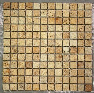 1"x1" Noce Travertine Tumbled Backsplash Mosaic Tile 13b1  Other Products  