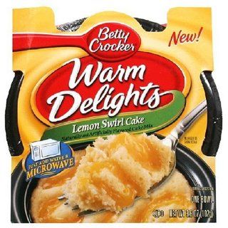 Betty Crocker Warm Delights, Lemon Swirl Cake, 3.6 Ounce Bowls (Pack of 16)  Grocery & Gourmet Food