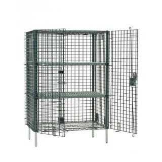 Metro SEC33K3 Super Erecta Metroseal 3 Heavy Gauge Wire Stationary Security Storage Unit with Microban, 38 1/2" Length x 21 1/2" Width x 66 13/16" Height Tool Utility Shelves