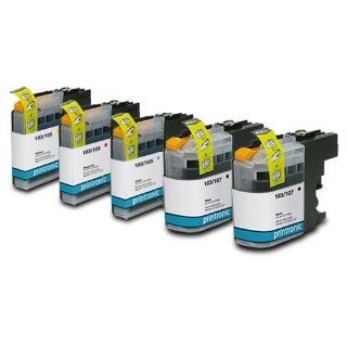Printronic Compatible Ink Cartridge for Brother LC 103 LC103 (2 Black 1 Cyan 1 Magenta 1 Yellow) 5 Pack for MFC Multifunction Printers MFC J4310DW MFC J4410DW MFC J4510DW MFC J4610DW MFC J4710DW MFC J470DW MFC J475DW MFC J870DW MFC J875DW Electronics