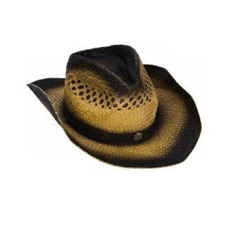 New Woven Cowboy Cowgirl Dual Tone Dark Roll Up Hat Clothing