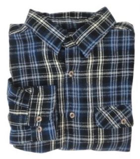Field and Stream Rugged Flannel Shirt (Medium, Navy Plaid) at  Mens Clothing store Button Down Shirts