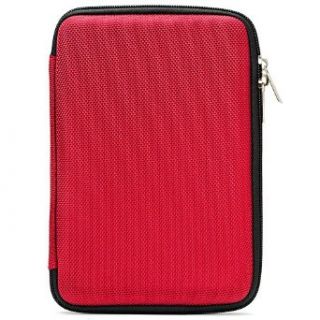 Red Nylon VG Semi Hard Case for Polaroid PMID705BK 7 inch Tablet Clothing