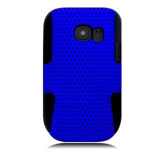 Aimo Wireless HWM636PCPA002 Hybrid Armor Cheeze Case for Huawei Pinnacle 2 M636   Retail Packaging   Black/Blue Cell Phones & Accessories