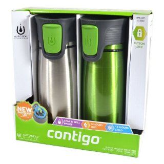 Contigo Astor 2 pack 14 oz Vacuum Insulated Autoseal Travel Tumblers Sports Water Bottles Kitchen & Dining