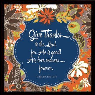 Give Thanks To The Lord Wood Frame Plaque with Easel  Decorative Plaques  