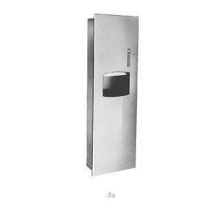 Bradley 2277 11 Surface Mounted Paper Towel Dispenser and Waste Receptacle, 10.5 Gal   Paper Towel Holders