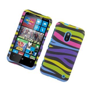Rainbow Zebra Hard Cover Case for Nokia Lumia 620 Cell Phones & Accessories