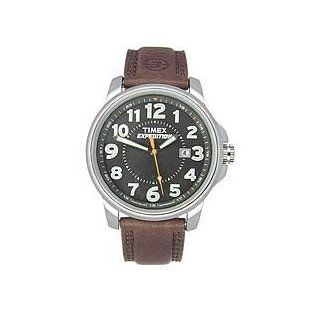 Timex Expedition Metro Metal Field Brown Leather Strap, 44921, INDIGLO, Quick Date, 10 Year Battery, 50 Meter Watches
