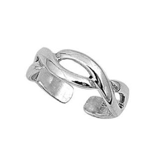 Infinity Toe Ring Sterling Silver 925 Jewelry