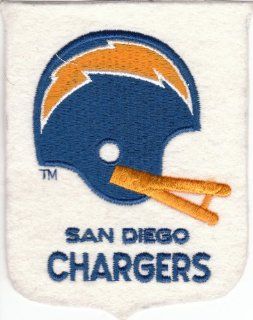 Vintage 80s San Diego Chargers Throwback Patch Old Logo '74 1987 LARGE 6" sew on 