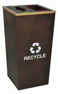 Extra Large 34 Gallon Metro Collection Dual Recycling Receptacle Trash Can