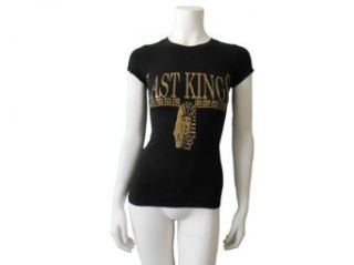 Last Kings Womens Juniors T Shirt (X Large)   Black Clothing
