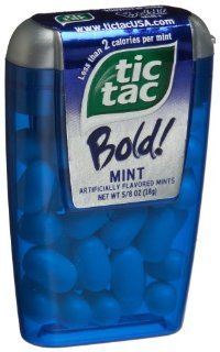 Tic Tac Bold Mint, 00.625 Ounce Dispensers (Pack of 48)  Candy Mints  Grocery & Gourmet Food