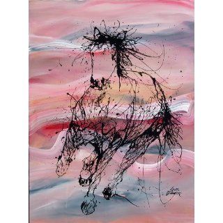 Art Black Horse 07  Acrylic  Gerrit Greve