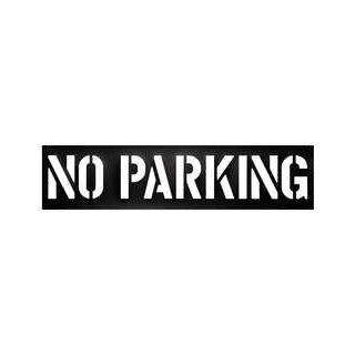 Industrial Grade 3W626 Stencil, Parking Lot, 12 In, No Parking Industrial Warning Signs