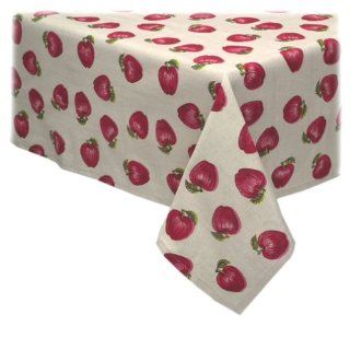 Mango 60 by 90 Inch Cotton Apple Print Tablecloth  