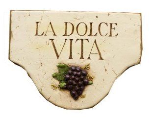 Italian Wall Plaque La Dolce Vita item 647   Decorative Plaques