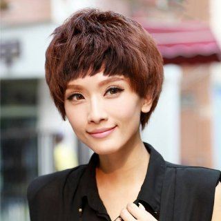 Fluffy short curly hair wig  Hair Replacement Wigs  Beauty