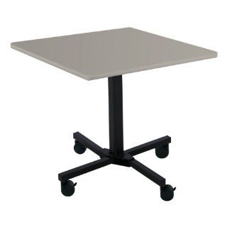 Square Aluminum Mobile Cafe Table   Adjustable Height (36" W x 36" L)   Coffee Tables