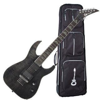 Charvel Desolation DX 1ST Electric Guitar, Transparent Black Finish, with Charvel Gig Bag Musical Instruments