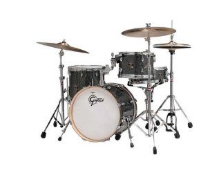 Gretsch Catalina Club Jazz 4 Piece Drum Set Galaxy Black Sparkle w/Hardware Pack Musical Instruments