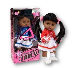 Electronic Talking Cheerleader Doll   African American Tracy in Red and White Toys & Games