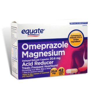 Equate   Omeprazole Magnesium 20.6 mg, Acid Reducer, Delayed Release, 42 Capsules Health & Personal Care