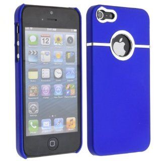 Neewer 	 Deluxe Hard Case Skin Cover W/Chrome for Apple iPhone 5 5G Dark Blue Cell Phones & Accessories